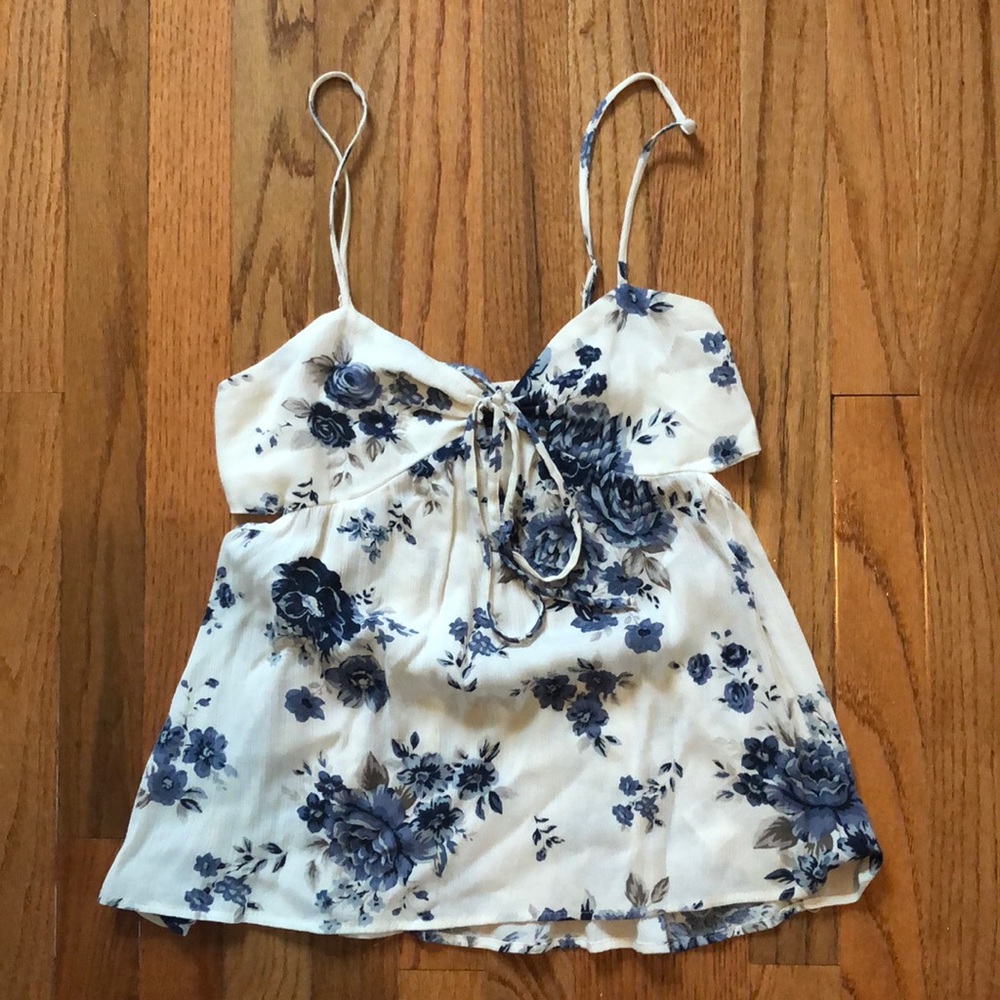 American Eagle Babydoll Top with Side Cutouts